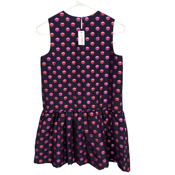 Gymboree Girls Party Dress Drop Waist Navy Pink Polka Dots Size 12 NWT - Picture 2 of 8